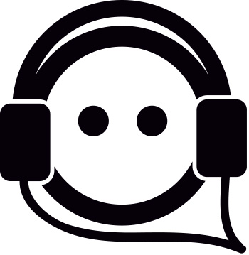 Face icon wearing headphone